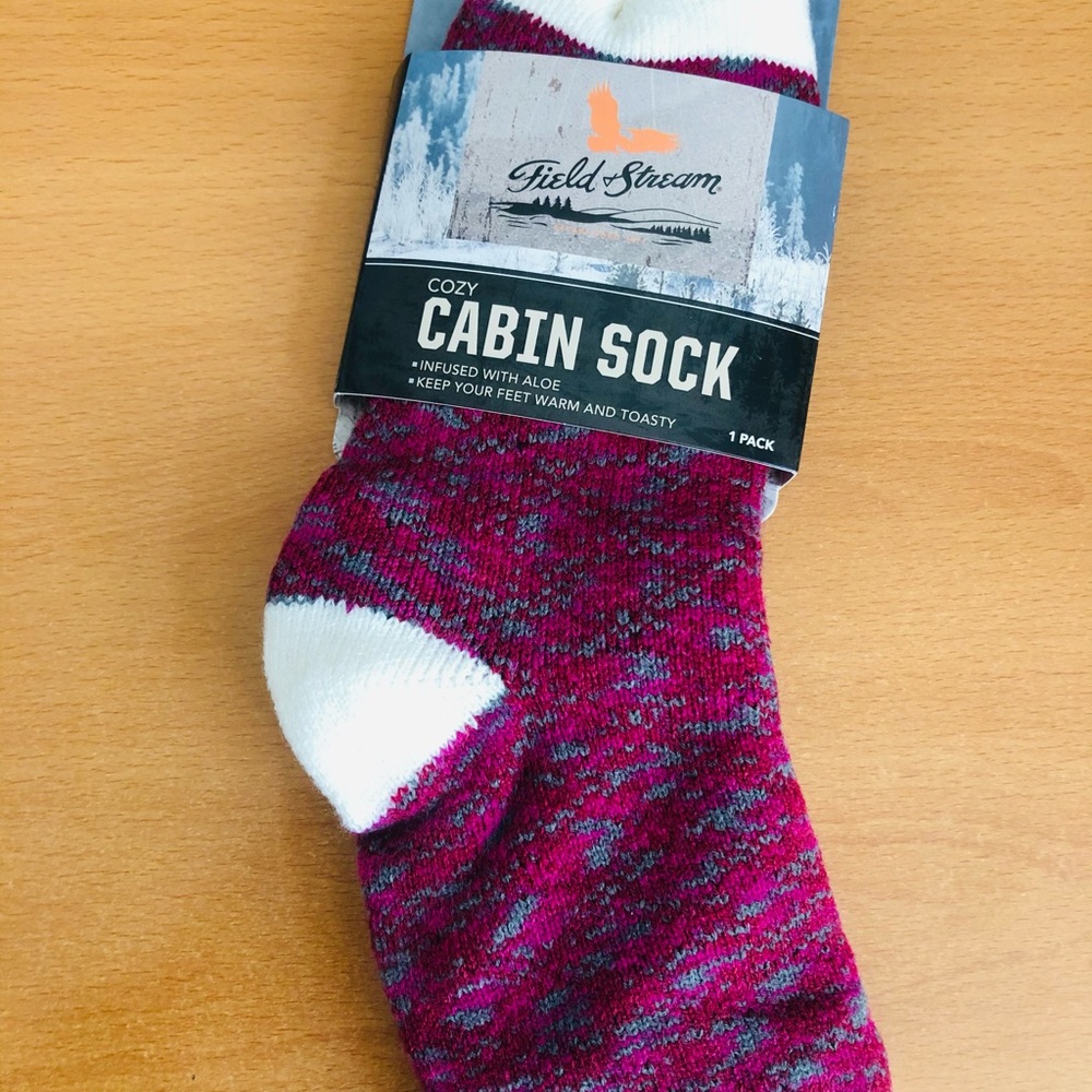 Field & Stream Red and White Casual Socks for Cozy Comfort